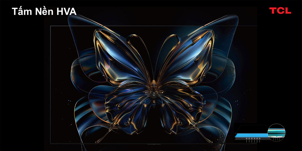 Tivi TCL QLED 4K 98 Inch 98P8K tấm nền hva